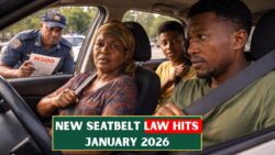 New seatbelt law begins January 2026 — South African drivers and passengers risk R500 penalties